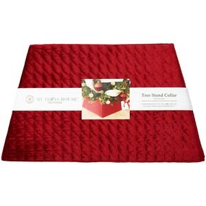My Texas House Quilted Christmas Tree Collar Skirt Burgundy Red - Walmart 2022